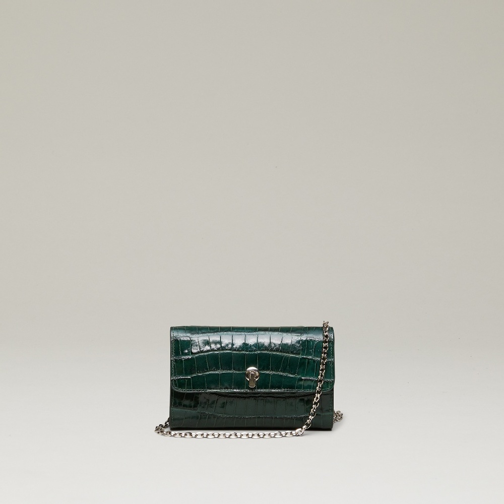 MINI CROCO PRINTED LEATHER CROSSBODY